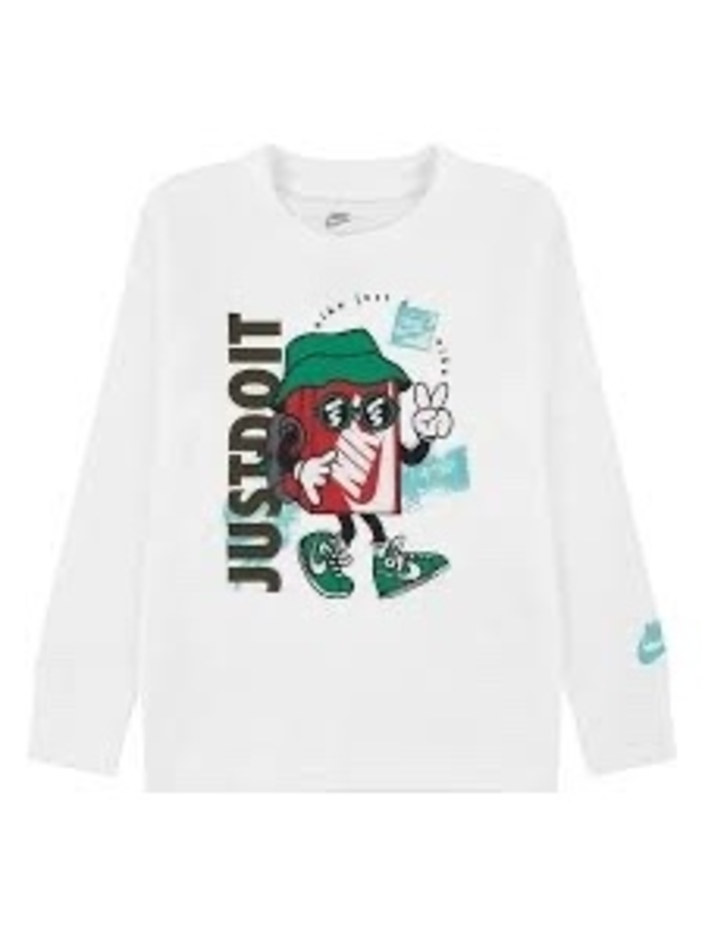 Toddler Boys Nike "Just Do It." Boxy Peace Sign Long Sleeve T-shirt